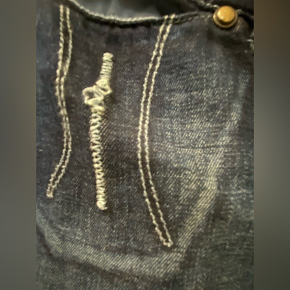 Dark Indigo Wide-Leg Flare Jeans - Picture 11 of 11